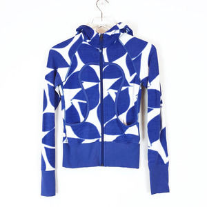 Lululemon Scuba Blue/White Print Lightweight Zip Up Jacket